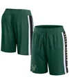 Fanatics Branded Hunter Green Milwaukee Bucks Referee Iconic Mesh Shorts In Hunter Green