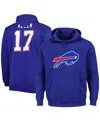 Fanatics Men's Josh Allen Royal Buffalo Bills Big And Tall Fleece Name And Number Pullover Hoodie In Royal