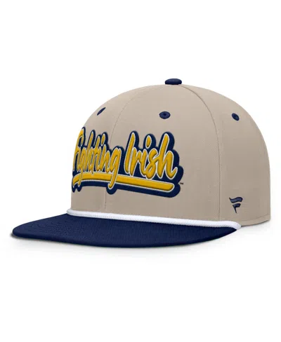 Fanatics Men's  Khaki/navy Notre Dame Fighting Irish Colt Fitted Hat In Brown