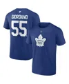 Fanatics Men's  Mark Giordano Blue Toronto Maple Leafs Authentic Stack Name And Number T-shirt In Blue