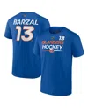 Fanatics Men's  Mathew Barzal Royal New York Islanders Authentic Pro Prime Name And Number T-shirt In Royal