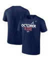 Fanatics Men's  Branded Navy Atlanta Braves 2022 Postseason Locker Room Big And Tall T-shirt In Navy