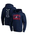 Fanatics Men's  Navy Atlanta Braves Father's Day #1 Dad Pullover Hoodie In Navy