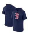 Fanatics Branded Navy Boston Red Sox Short Sleeve Hoodie T-shirt In Navy