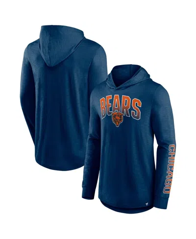 Fanatics Men's  Navy Chicago Bears Front Runner Pullover Hoodie