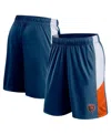 Fanatics Branded Navy Chicago Bears Prep Colorblock Shorts In Navy