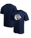 Fanatics Men's  Navy Chicago Blackhawks Banner Wave Logo Pullover Hoodie In Navy