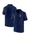Fanatics Men's  Navy Cleveland Guardians Primary Logo Space-dye Polo Shirt In Navy