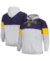 Fanatics Men's  Branded Navy Denver Nuggets Contrast Pieced Pullover Hoodie In Navy,gold
