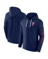 Fanatics Branded Navy Minnesota Twins Offensive Line Up Full-zip Hoodie In Navy