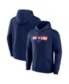 Fanatics Men's  Navy New England Patriots Down The Field Big And Tall Pullover Hoodie In Navy