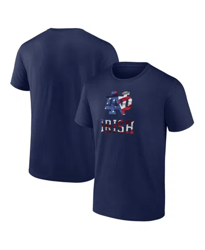 Fanatics Men's  Navy Notre Dame Fighting Irish Banner Wave T-shirt