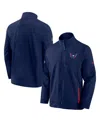 Fanatics Branded Navy Washington Capitals Authentic Pro Rink Coaches Full-zip Jacket In Navy