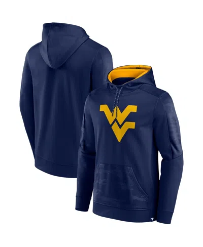 Fanatics Men's  Navy West Virginia Mountaineers On The Ball Pullover Hoodie
