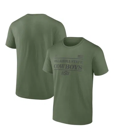 Fanatics Men's  Olive Oklahoma State Cowboys Oht Military-inspired Appreciation Stencil T-shirt