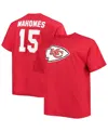 Fanatics Men's Patrick Mahomes Red Kansas City Chiefs Icon Player Name Number T-shirt In Red