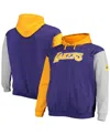 Fanatics Men's  Purple And Gold Los Angeles Lakers Big And Tall Double Contrast Pullover Hoodie In Purple,gold