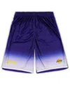 Fanatics Men's  Purple Los Angeles Lakers Big And Tall Fadeaway Shorts In Purple