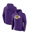 Fanatics Branded  Purple Los Angeles Lakers Primary Logo Pullover Hoodie In Purple