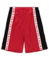 Fanatics Men's  Red And Black Chicago Bulls Big And Tall Tape Mesh Shorts In Red,black