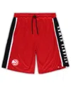 Fanatics Men's  Red Atlanta Hawks Big And Tall Referee Iconic Mesh Shorts In Red