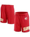 Fanatics Branded Red Atlanta Hawks Free Throw Mesh Shorts In Red