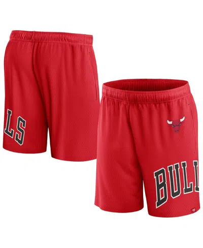FANATICS MEN'S FANATICS RED CHICAGO BULLS FREE THROW MESH SHORTS
