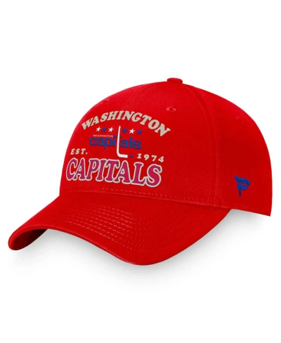 Fanatics Men's  Red Distressed Washington Capitals Heritage Vintage-like Adjustable Hat