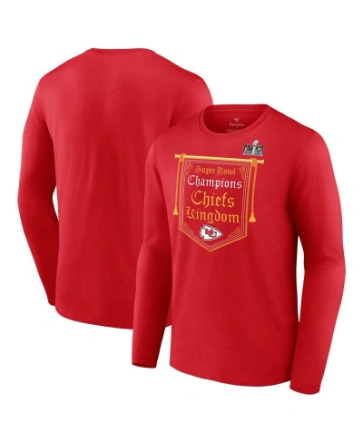 Fanatics Men's  Red Kansas City Chiefs Super Bowl Lviii Champions Hometown On Top Long Sleeve T-shirt
