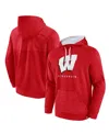 Fanatics Branded Red Wisconsin Badgers On The Ball Pullover Hoodie In Red