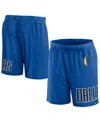 Fanatics Branded Royal Dallas Mavericks Free Throw Mesh Shorts In Royal