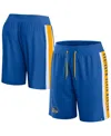 Fanatics Branded Royal Golden State Warriors Referee Iconic Mesh Shorts In Royal