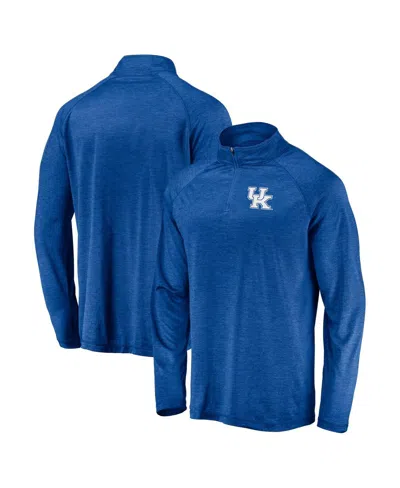 Fanatics Men's  Royal Kentucky Wildcats Striated Raglan Lightweight Quarter-zip Top