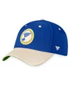 Fanatics Branded Royal/khaki St. Louis Blues True Classics Retro Flex Hat In Royal,khaki