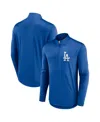 Fanatics Men's  Royal Los Angeles Dodgers Tough Minded Quarter-zip Jacket In Royal