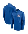 Fanatics Branded Royal New York Giants Tough Minded Quarter-zip Top In Royal