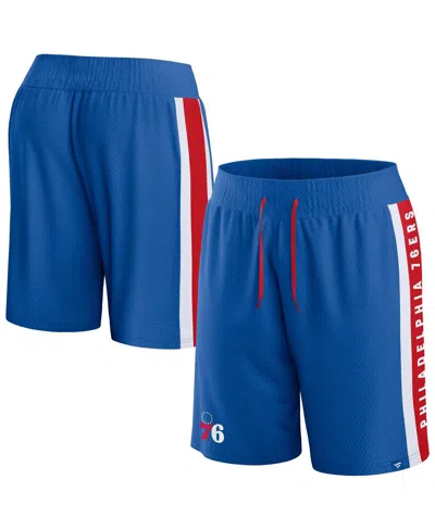 FANATICS MEN'S FANATICS ROYAL PHILADELPHIA 76ERS BIG AND TALL REFEREE ICONIC MESH SHORTS