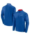 Fanatics Branded Royal/red Buffalo Bills Ringer Quarter-zip Jacket In Royal,red
