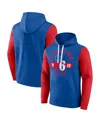 Fanatics Men's  Royal, Red Philadelphia 76ers Big And Tall Bold Attack Pullover Hoodie In Royal,red