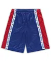 Fanatics Men's  Royal, Red Philadelphia 76ers Big And Tall Tape Mesh Shorts In Royal,red