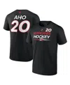 Fanatics Branded Sebastian Aho Black Carolina Hurricanes Authentic Pro Prime Name & Number T-shirt In Black