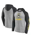 Fanatics Men's  Steel Columbus Crew Deflection Raglan Pullover Hoodie In Steel