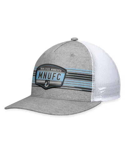Fanatics Men's  Steel Minnesota United Fc Stroke Trucker Snapback Hat