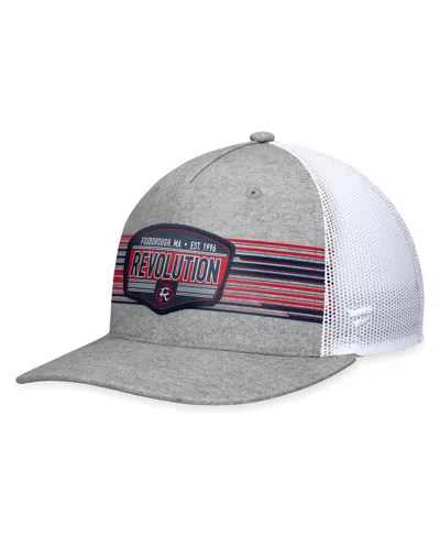 Fanatics Men's  Steel New England Revolution Stroke Trucker Snapback Hat