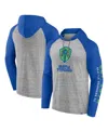 Fanatics Men's  Steel Seattle Sounders Fc Deflection Raglan Pullover Hoodie In Steel