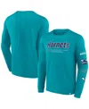 Fanatics Men's  Teal Charlotte Hornets Baseline Long Sleeve T-shirt In Teal