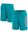 Fanatics Branded Teal Charlotte Hornets Post Up Mesh Shorts In Teal