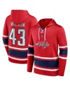 Fanatics Men's  Tom Wilson Red Washington Capitals Name And Number Lace-up Pullover Hoodie In Red