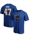 Fanatics Men's  Torey Krug Blue St. Louis Blues Authentic Stack Name And Number T-shirt In Blue