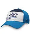 Fanatics Branded White/blue Winnipeg Jets Breakaway Alternate Jersey Flex Hat In White,blue